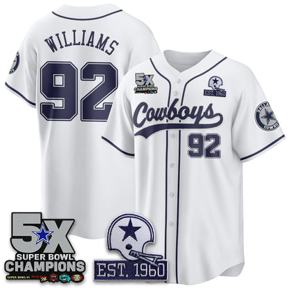 DAL 5-Time Champions Patch Limited Baseball Jersey - All Stitched-DTD