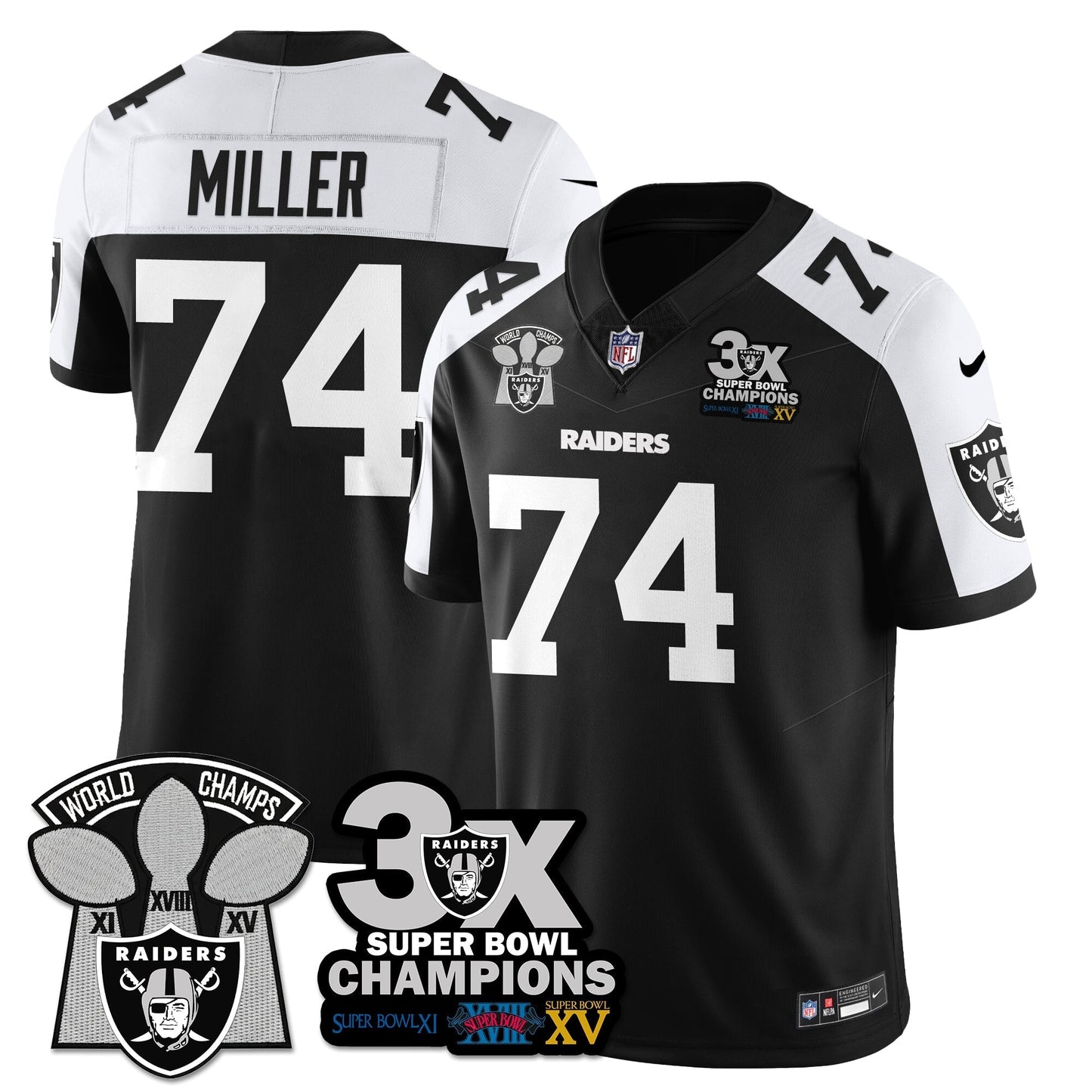 LVR 3-Time Champions Patch Vapor Limited Jersey - All Stitched-DTD