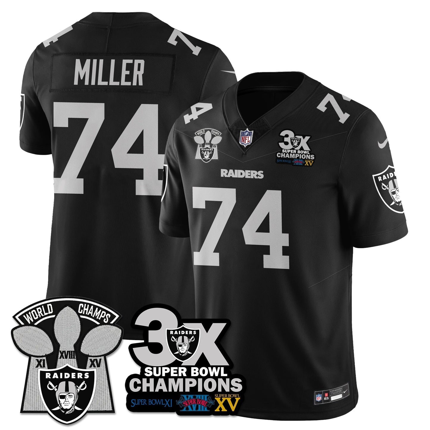LVR 3-Time Champions Patch Vapor Limited Jersey - All Stitched-DTD