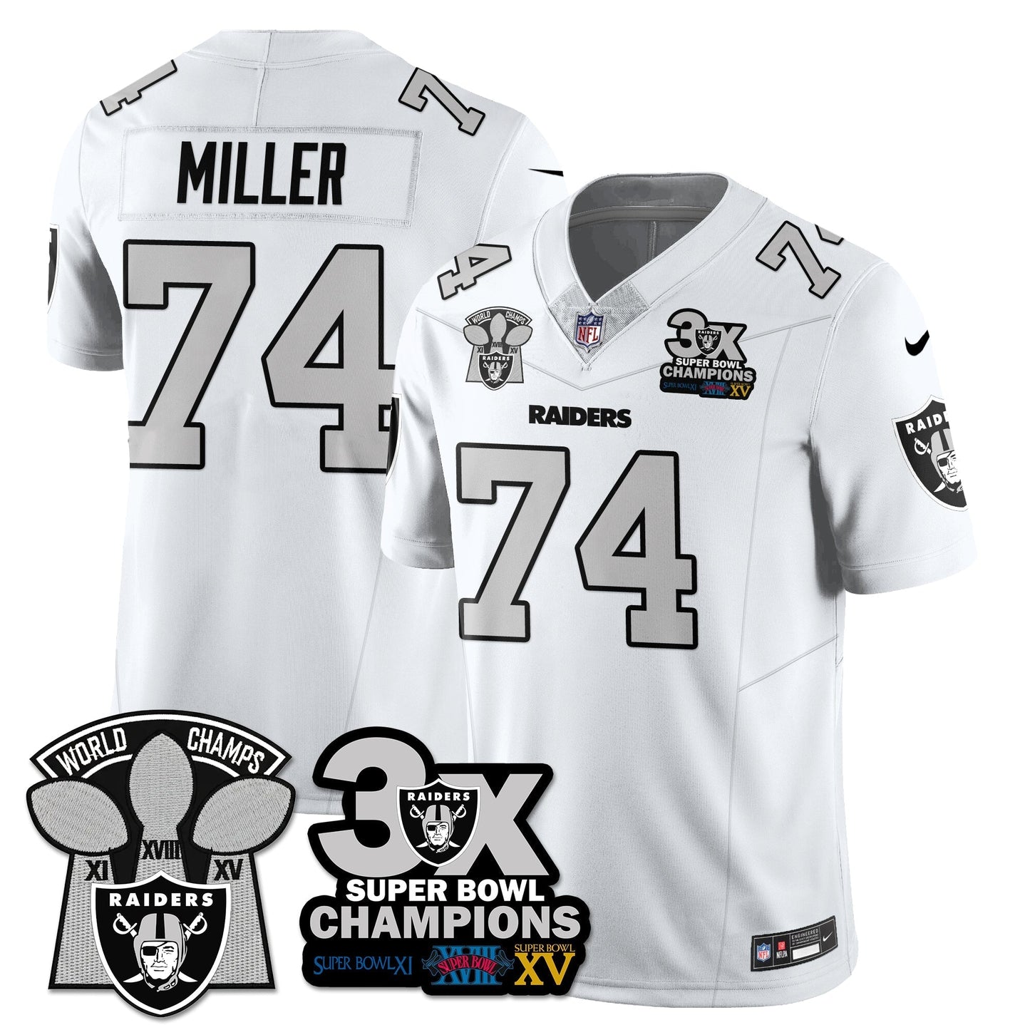 LVR 3-Time Champions Patch Vapor Limited Jersey - All Stitched-DTD