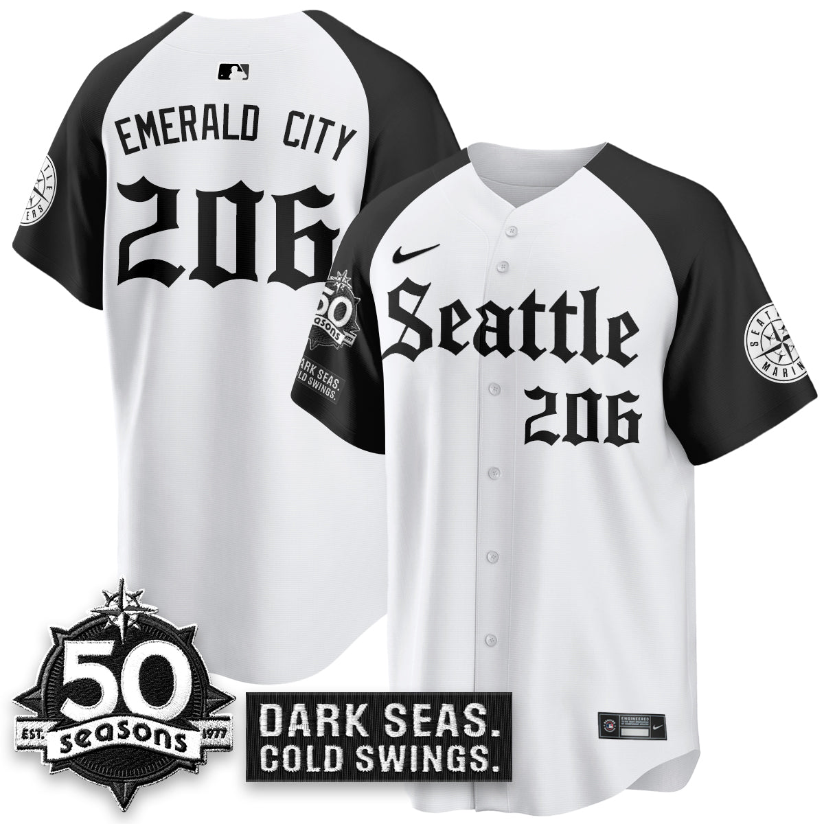 SEA 'Gothic Edition' Vapor Premier Limited Jersey - 50th Anniversary - All Stitched-DTD