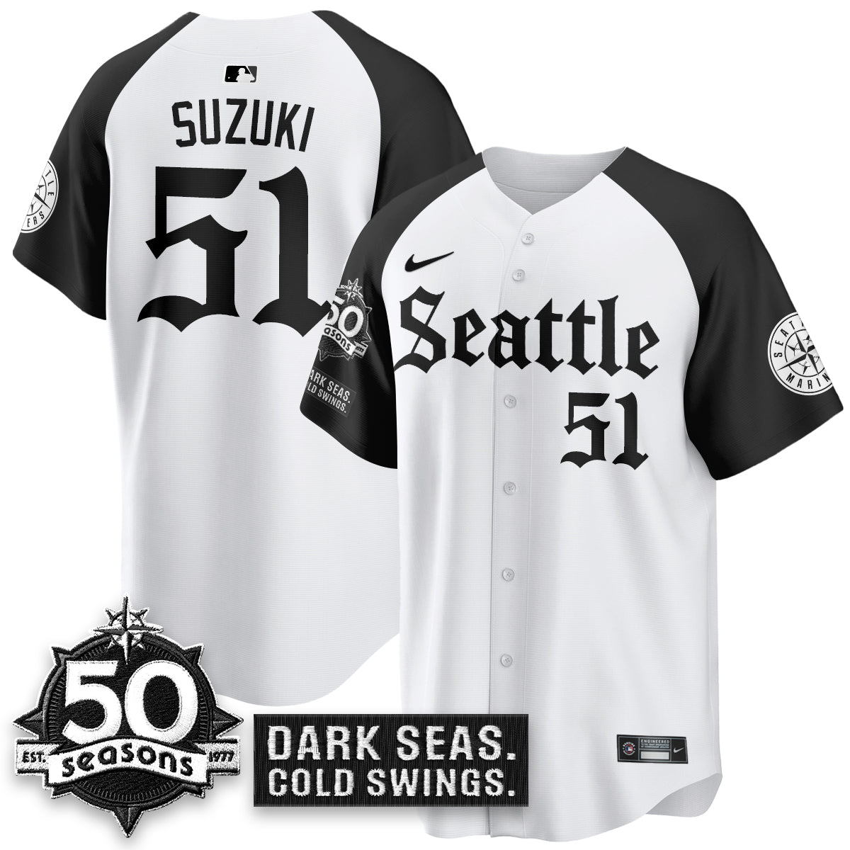 SEA 'Gothic Edition' Vapor Premier Limited Jersey - 50th Anniversary - All Stitched-DTD