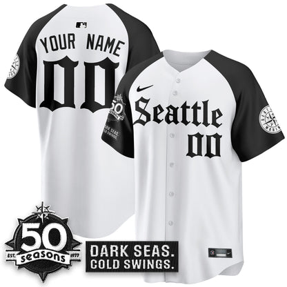 Custom SEA 'Gothic Edition' Vapor Premier Limited Jersey - 50th Anniversary - All Stitched (Copy)-DTD