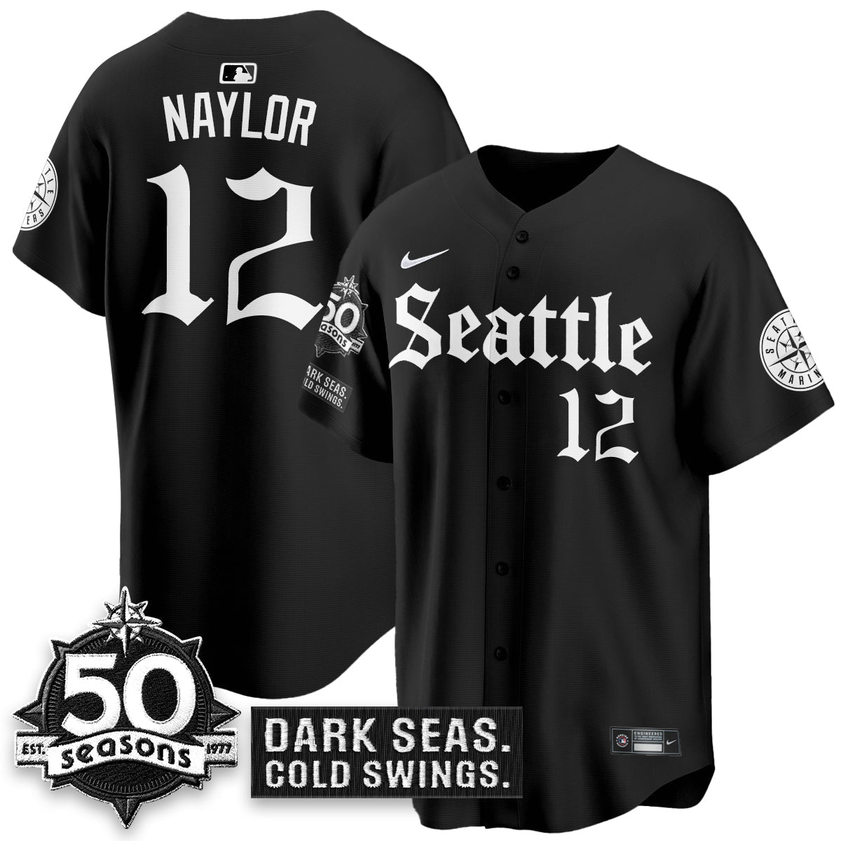 SEA 'Gothic Edition' Vapor Premier Limited Jersey - 50th Anniversary - All Stitched-DTD