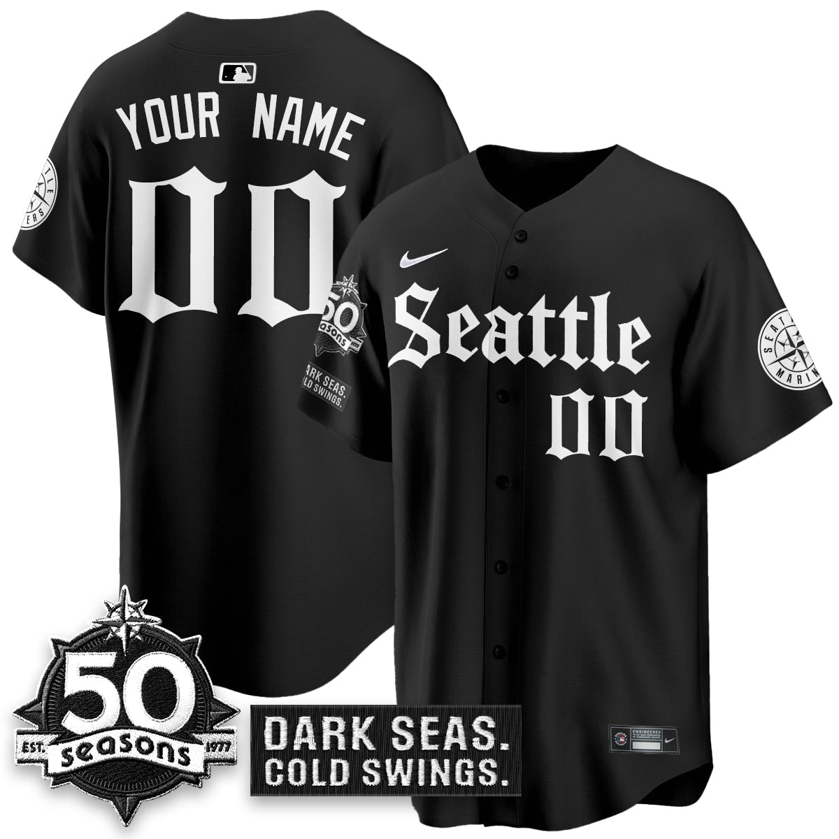 SEA 'Gothic Edition' Vapor Premier Limited Jersey - 50th Anniversary - All Stitched-DTD