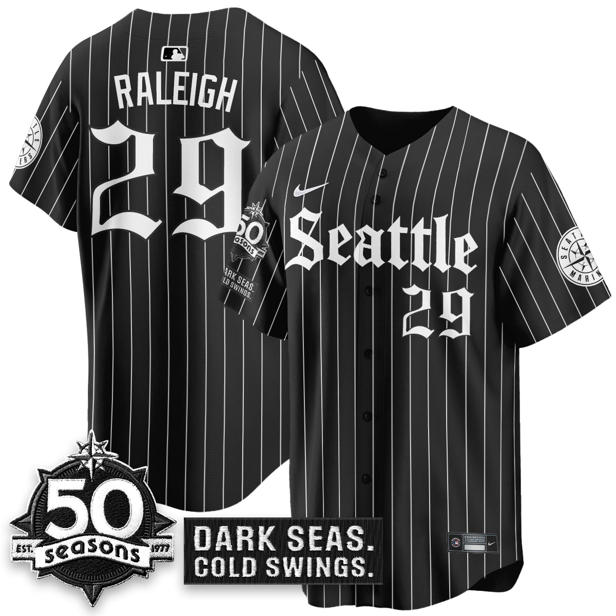 SEA 'Gothic Edition' Vapor Premier Limited Jersey - 50th Anniversary - All Stitched-DTD