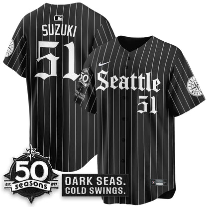 SEA 'Gothic Edition' Vapor Premier Limited Jersey - 50th Anniversary - All Stitched-DTD