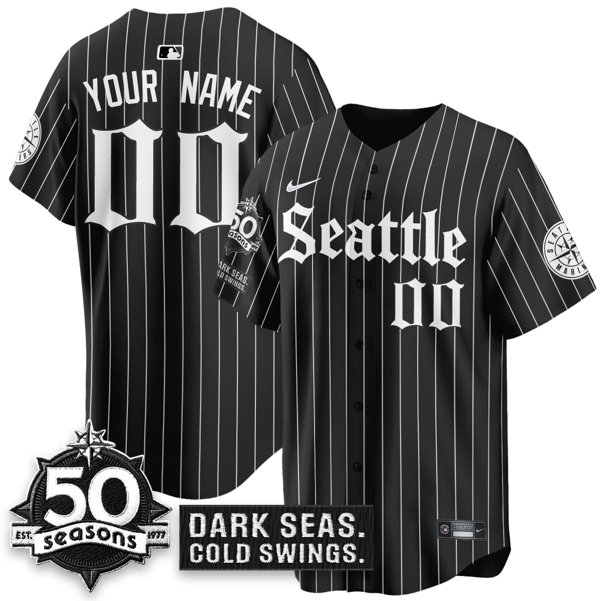 SEA 'Gothic Edition' Vapor Premier Limited Jersey - 50th Anniversary - All Stitched-DTD