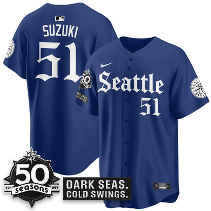 SEA 'Gothic Edition' Vapor Premier Limited Jersey - 50th Anniversary - All Stitched-DTD