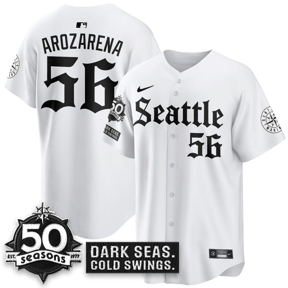 SEA 'Gothic Edition' Vapor Premier Limited Jersey - 50th Anniversary - All Stitched-DTD