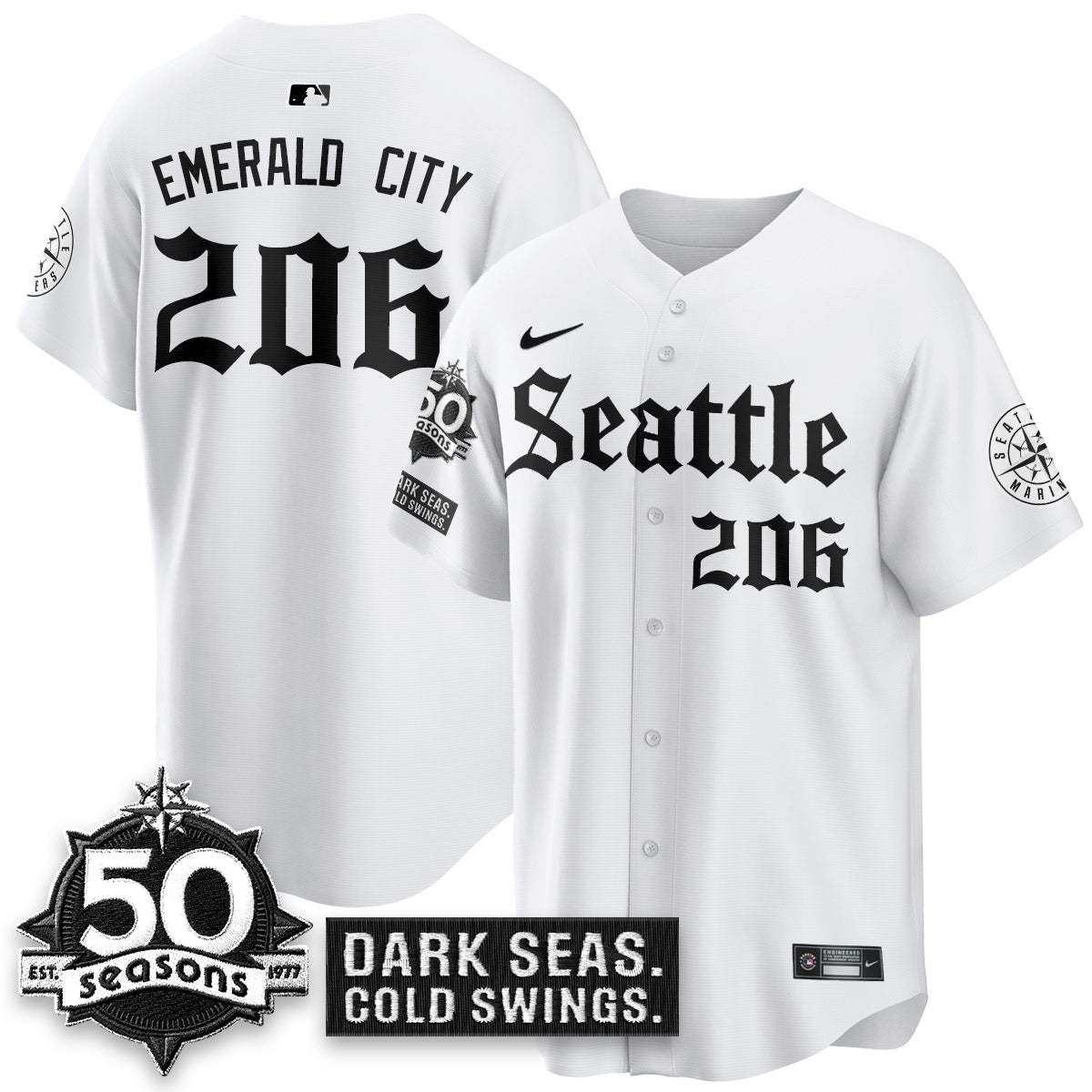 SEA 'Gothic Edition' Vapor Premier Limited Jersey - 50th Anniversary - All Stitched-DTD