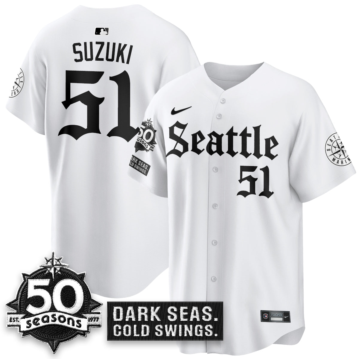 SEA 'Gothic Edition' Vapor Premier Limited Jersey - 50th Anniversary - All Stitched-DTD