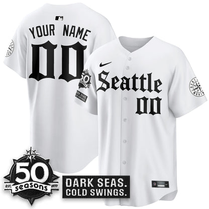 Custom SEA 'Gothic Edition' Vapor Premier Limited Jersey - 50th Anniversary - All Stitched (Copy)-DTD