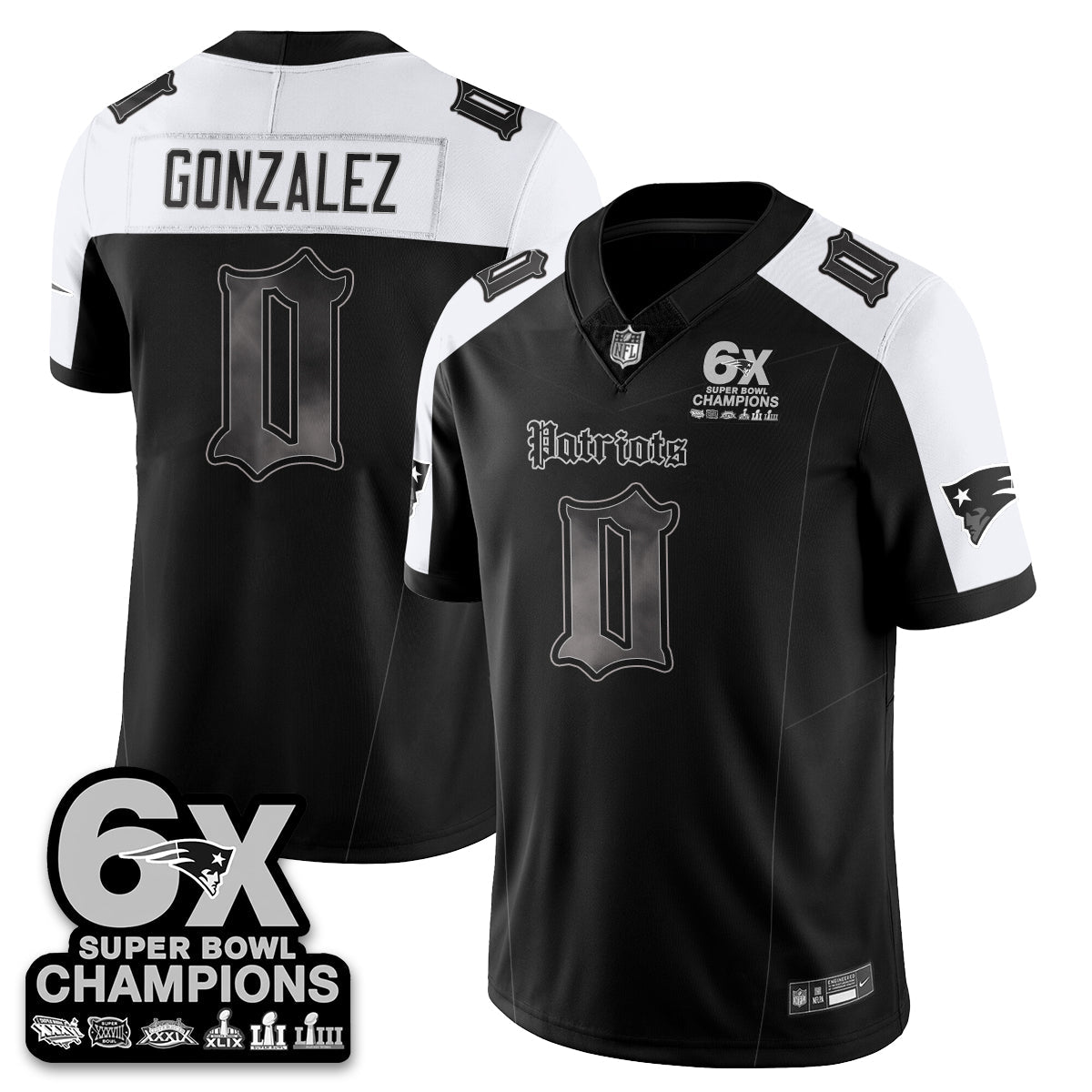 NE 'Dark Gothic' Vapor Limited Jersey - 6-Time Champions - All Stitched-DTD