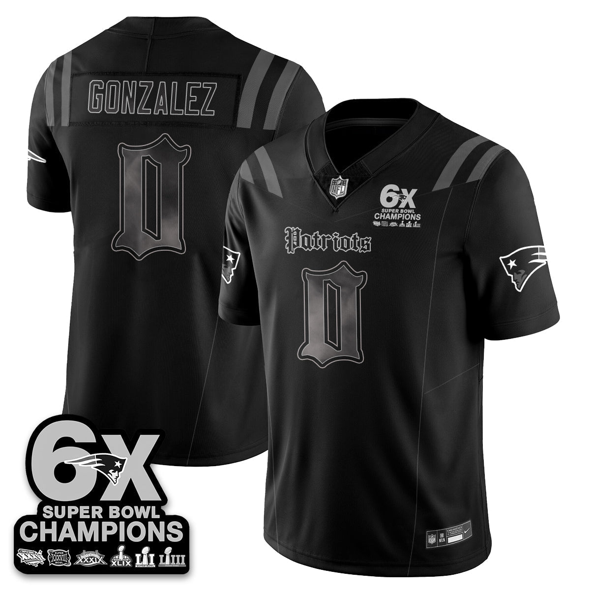 NE 'Dark Gothic' Vapor Limited Jersey - 6-Time Champions - All Stitched-DTD