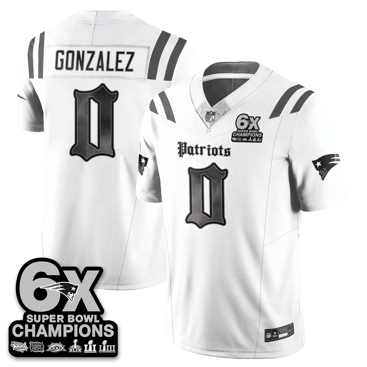 NE 'Dark Gothic' Vapor Limited Jersey - 6-Time Champions - All Stitched-DTD