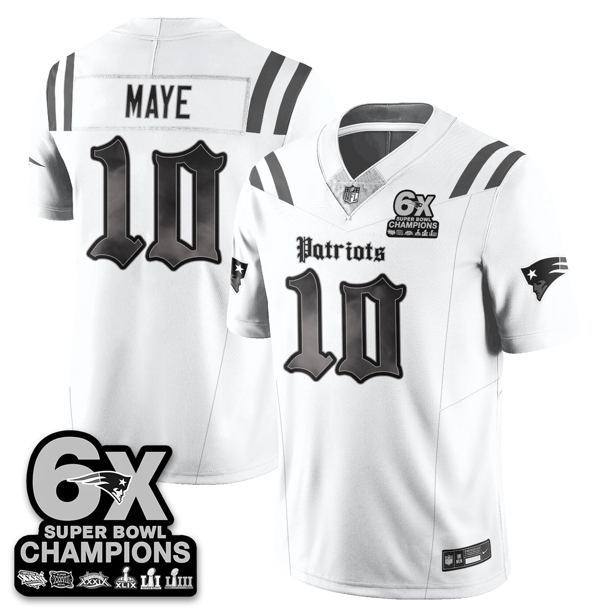 NE 'Dark Gothic' Vapor Limited Jersey - 6-Time Champions - All Stitched-DTD