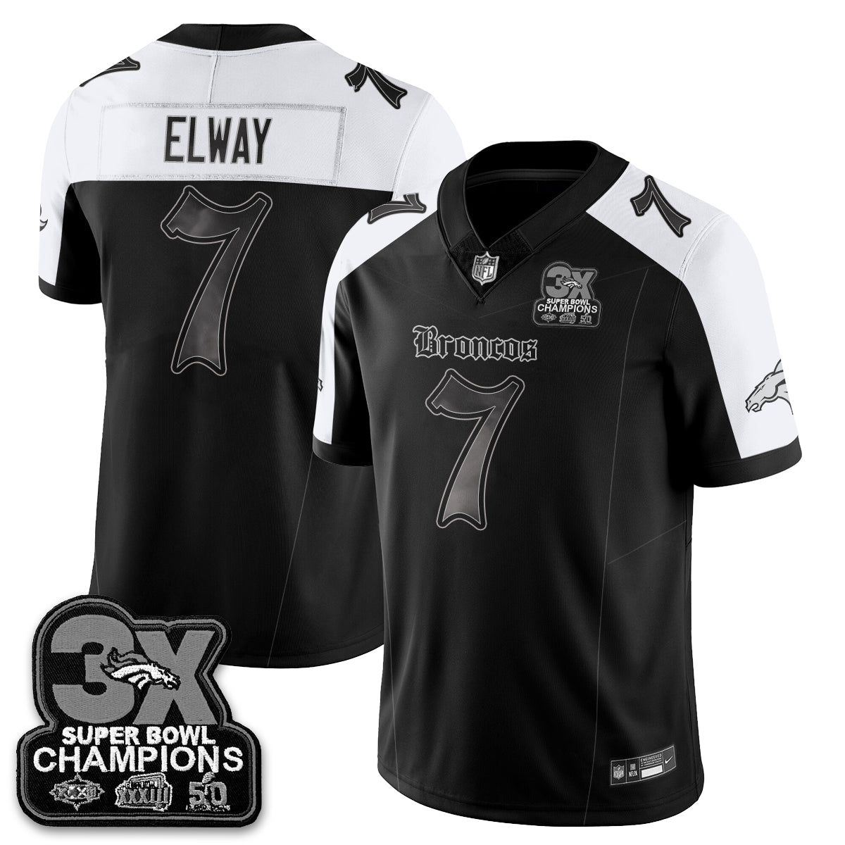 DEN 'Dark Gothic' Vapor Limited Jersey - 3-Time Champions - All Stitched-DTD