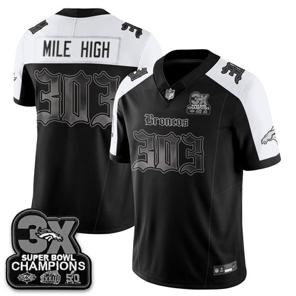 DEN 'Dark Gothic' Vapor Limited Jersey - 3-Time Champions - All Stitched-DTD