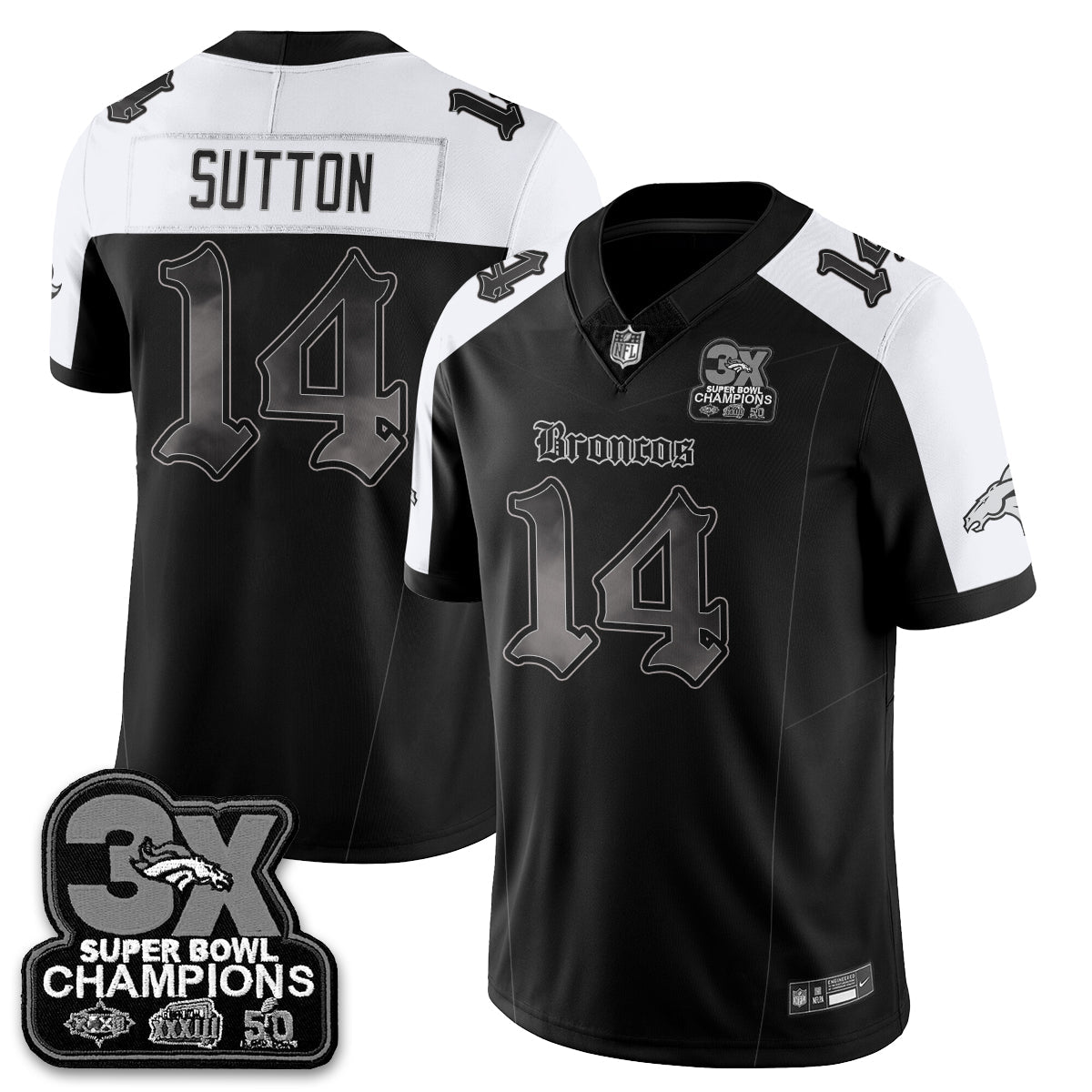 DEN 'Dark Gothic' Vapor Limited Jersey - 3-Time Champions - All Stitched-DTD
