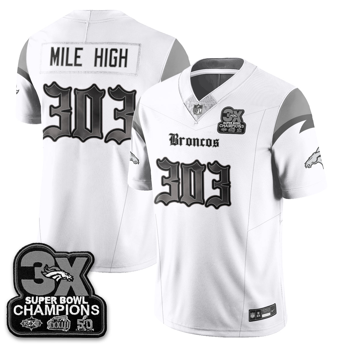 DEN 'Dark Gothic' Vapor Limited Jersey - 3-Time Champions - All Stitched-DTD