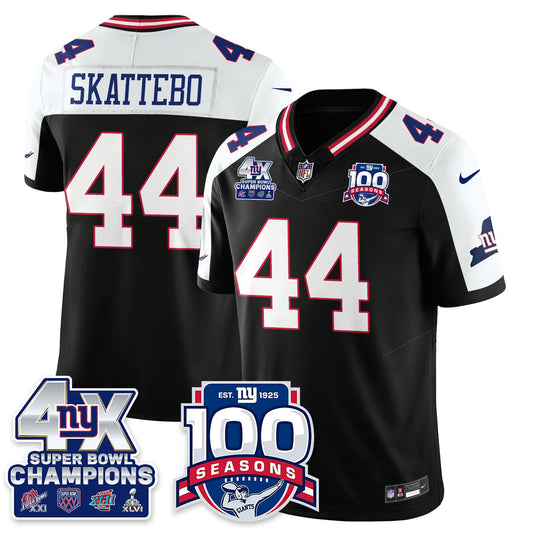 NYG 4-Time Champions Vapor Limited Jersey- 100th Season - All Stitched-DTD