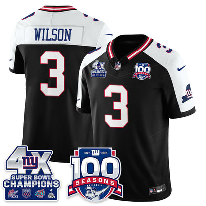 NYG 4-Time Champions Vapor Limited Jersey- 100th Season - All Stitched-DTD