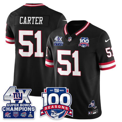 NYG 4-Time Champions Vapor Limited Jersey- 100th Season - All Stitched-DTD