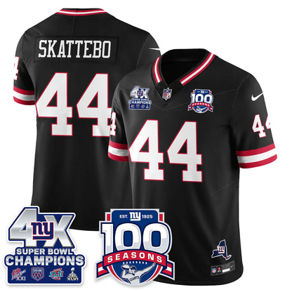 NYG 4-Time Champions Vapor Limited Jersey- 100th Season - All Stitched-DTD