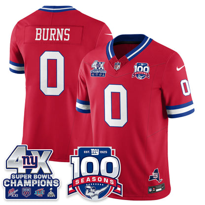 NYG 4-Time Champions Vapor Limited Jersey- 100th Season - All Stitched-DTD