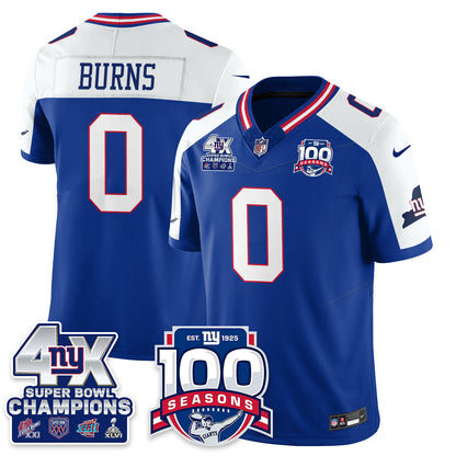 NYG 4-Time Champions Vapor Limited Jersey- 100th Season - All Stitched-DTD