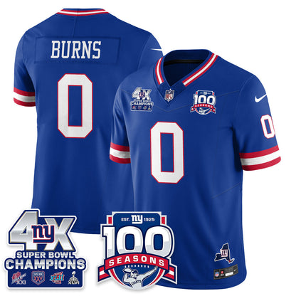 NYG 4-Time Champions Vapor Limited Jersey- 100th Season - All Stitched-DTD