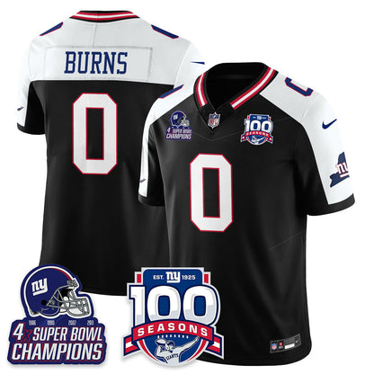 NYG 4-Time Champions Vapor Limited Jersey- 100th Season - All Stitched-DTD