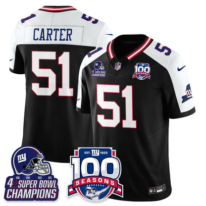 NYG 4-Time Champions Vapor Limited Jersey- 100th Season - All Stitched-DTD
