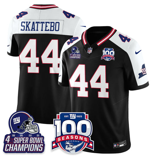 NYG 4-Time Champions Vapor Limited Jersey- 100th Season - All Stitched-DTD