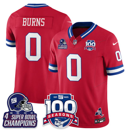 NYG 4-Time Champions Vapor Limited Jersey- 100th Season - All Stitched-DTD
