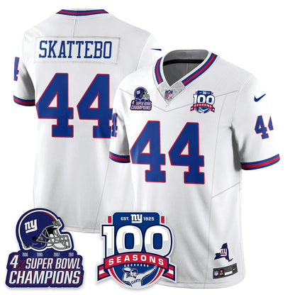 NYG 4-Time Champions Vapor Limited Jersey- 100th Season - All Stitched-DTD