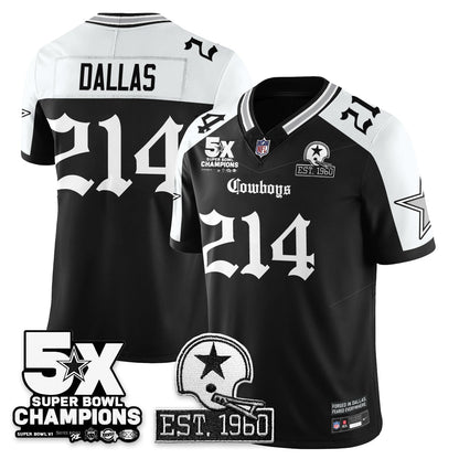 DAL 'Gothic 5-Time Champions Edition' Vapor Limited Jersey - All Stitched-DTD
