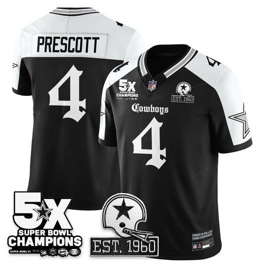 DAL 'Gothic 5-Time Champions Edition' Vapor Limited Jersey - All Stitched-DTD