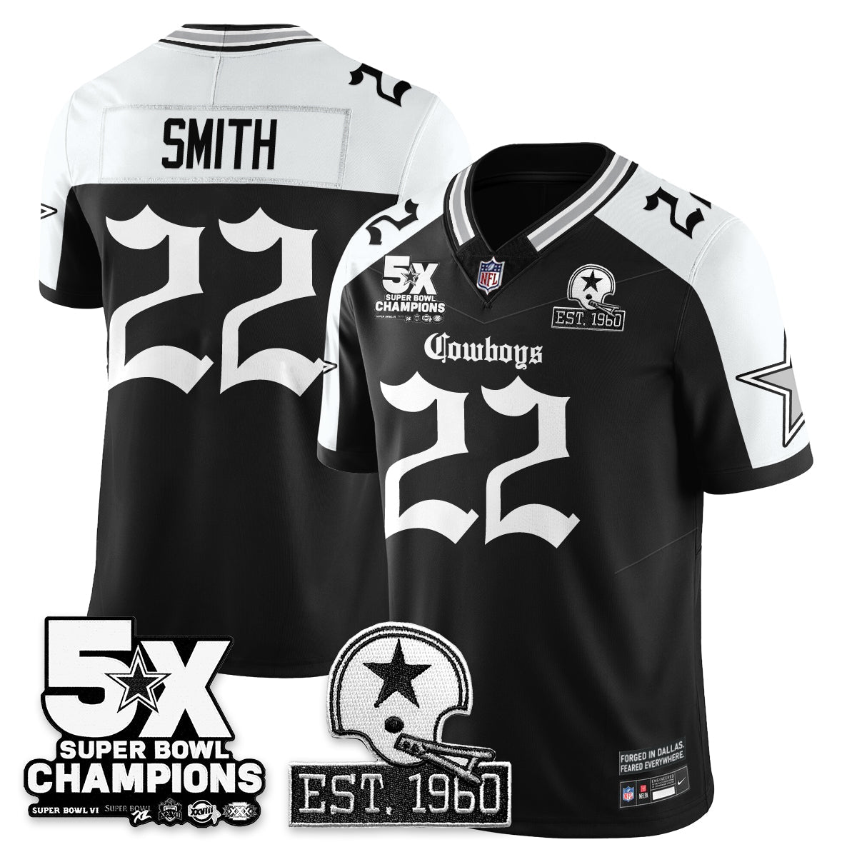 DAL 'Gothic 5-Time Champions Edition' Vapor Limited Jersey - All Stitched-DTD