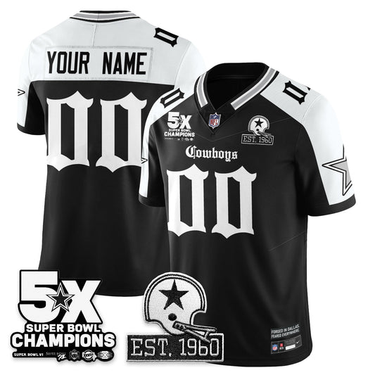 DAL 'Gothic 5-Time Champions Edition' Vapor Limited Custom Jersey - All Stitched-DTD