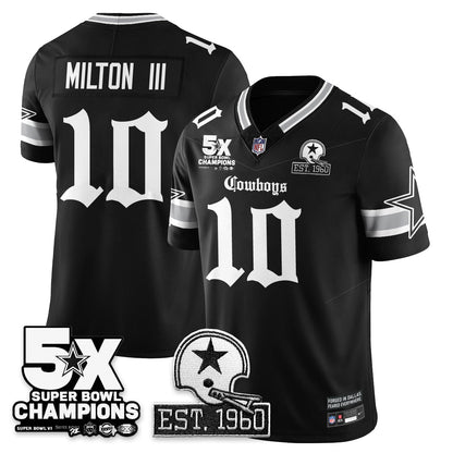 DAL 'Gothic 5-Time Champions Edition' Vapor Limited Jersey - All Stitched-DTD