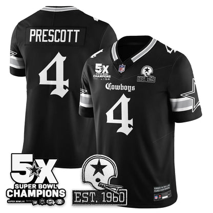 DAL 'Gothic 5-Time Champions Edition' Vapor Limited Jersey - All Stitched-DTD