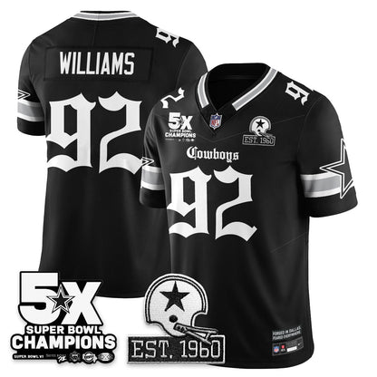DAL 'Gothic 5-Time Champions Edition' Vapor Limited Jersey - All Stitched-DTD