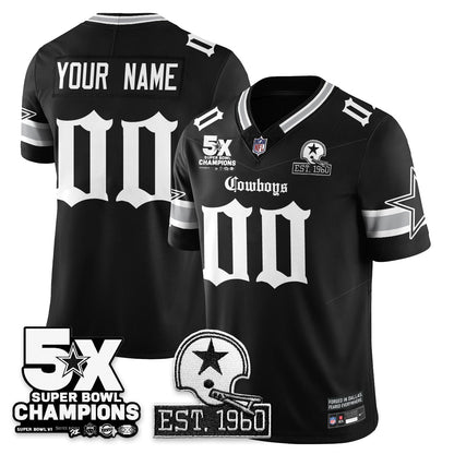 DAL 'Gothic 5-Time Champions Edition' Vapor Limited Jersey - All Stitched-DTD