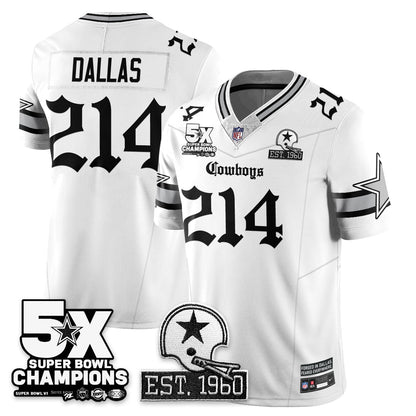 DAL 'Gothic 5-Time Champions Edition' Vapor Limited Jersey - All Stitched-DTD