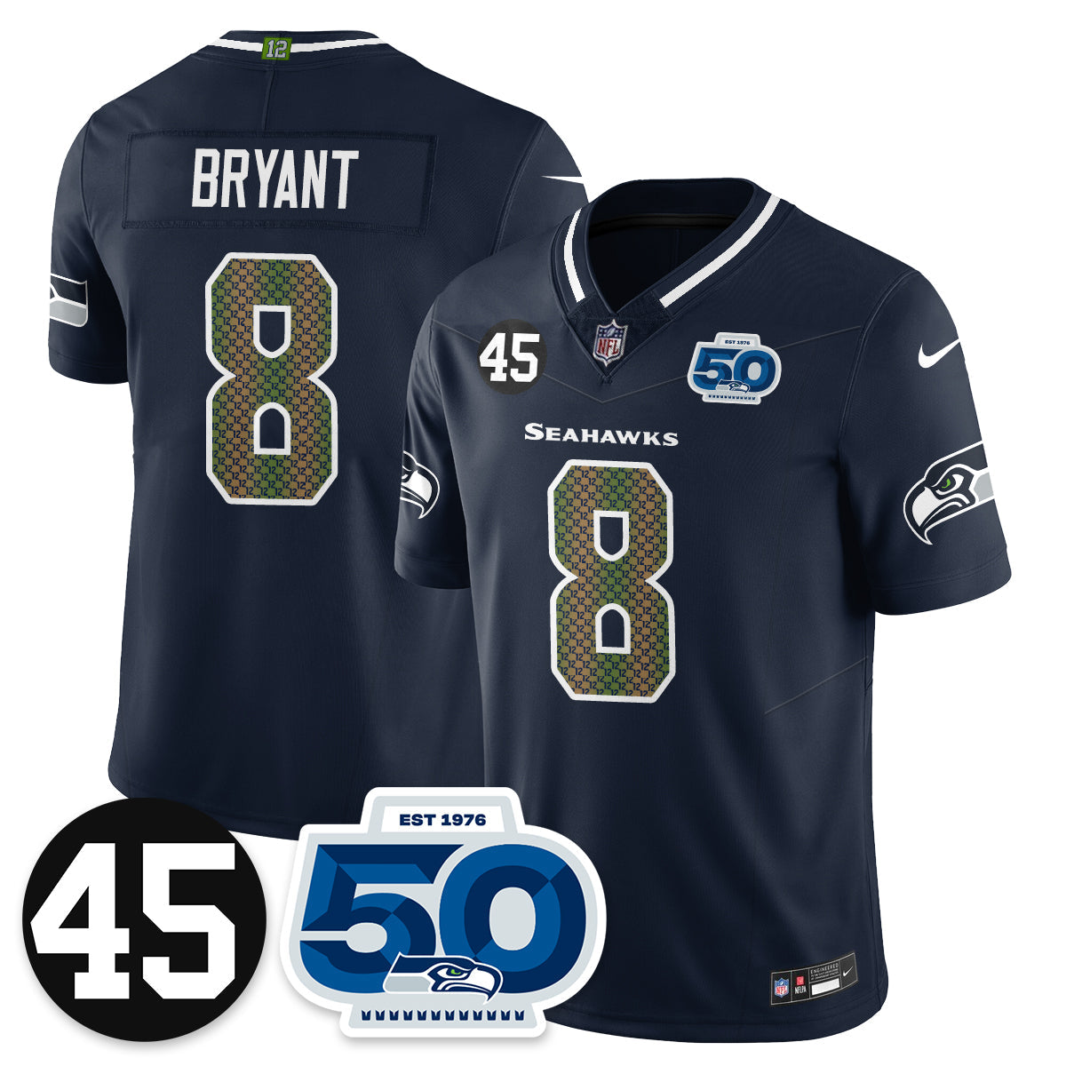 SEA Vapor Limited Jersey - Honor Kenny Easley - All Stitched-DTD