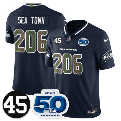 SEA Vapor Limited Jersey - Honor Kenny Easley - All Stitched-DTD