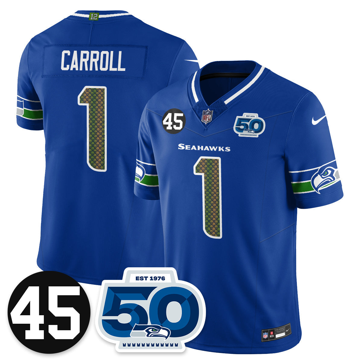 SEA Vapor Limited Jersey - Honor Kenny Easley - All Stitched-DTD