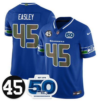 SEA Vapor Limited Jersey - Honor Kenny Easley - All Stitched-DTD